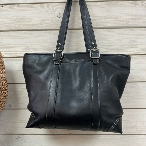 Coach Black Leather Tote Bag – Style No. A05S-6491 - Picture 6 of 16